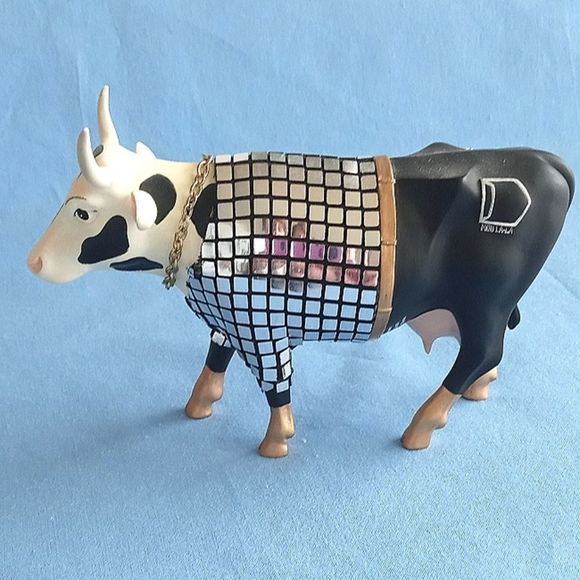 Cow Parade #9134 Disco Cow RETIRED 2001 - Picture 1 of 7